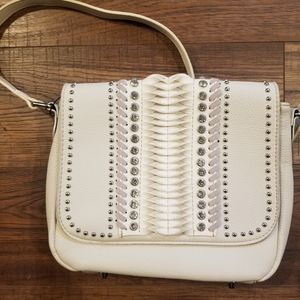 New. White. Crossbody rhinestone purse.